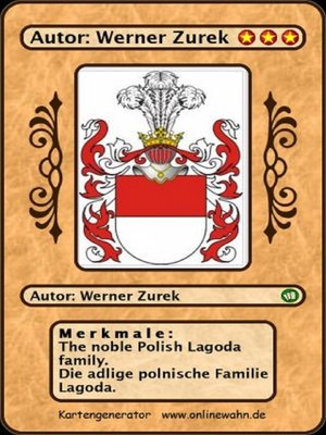 cover image of The noble Polish Lagoda family. Die adlige polnische Familie Lagoda.